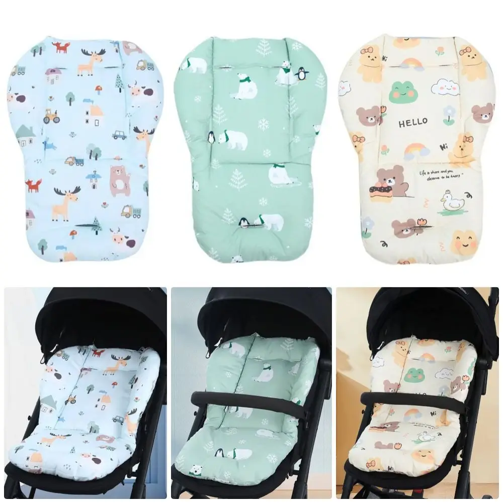 1Pcs Pram Buggy Stroller Cushion Stroller Accessories Cartoon Pattern Baby Stroller Seat Pad Universal for All Seasons