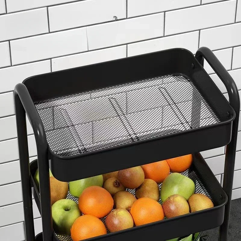 5-layer Floor-standing Kitchen Bathroom Toilet Mobile Baby Supplies Bedroom Bedside Snack Storage Rack Wheel Trolley Rack