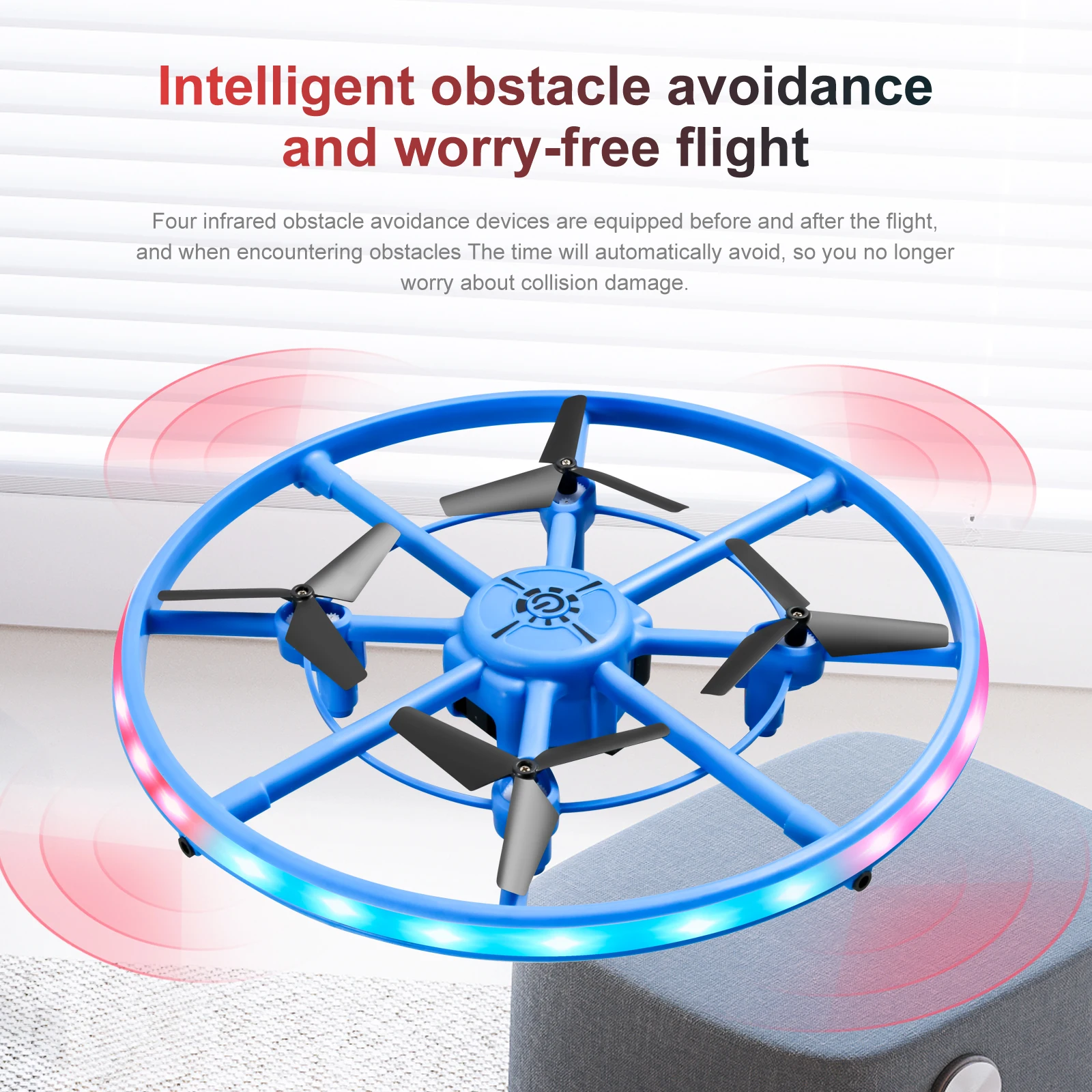 2.4G Mini UFO Drone With LED Light S126 Hand Sensing Infrared RC Helicopter Quadcopter Model Induction Dron Gifts Toys for boy