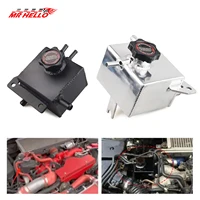 Tanque de expansión de refrigerante de aluminio plateado/negro para Subaru Impreza WRX 2.0L Turbo EJ205 EJ255 2002-2007 / STI 2.5L 2004-2016