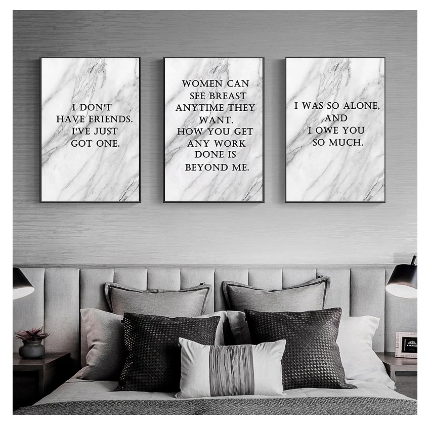 Wall Art Canvas Painting Nordic Posters And Prints Pictures For Living Room Home Decor Classic Movie Lines Positive Quotes