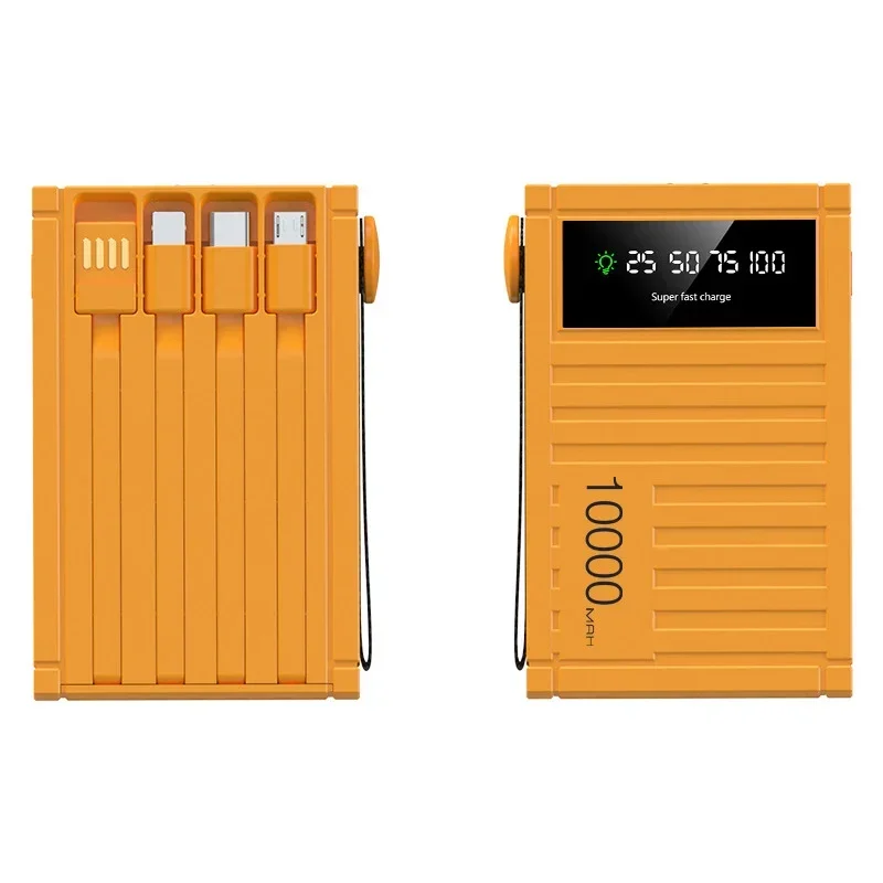 고용량 파워뱅크 50000mAh 초고속 충전 휴대용 파워뱅크 내장형 4개 케이블 아이폰 삼성 화웨이용