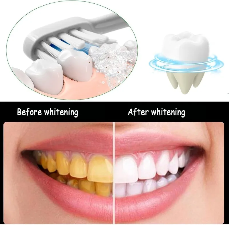 1Pcs Teeth Whitening Toothpaste Strengthening Fresh Breath Removing Yellow Teeth Cleaning Tooth Deep Cleaning Care Toothpaste