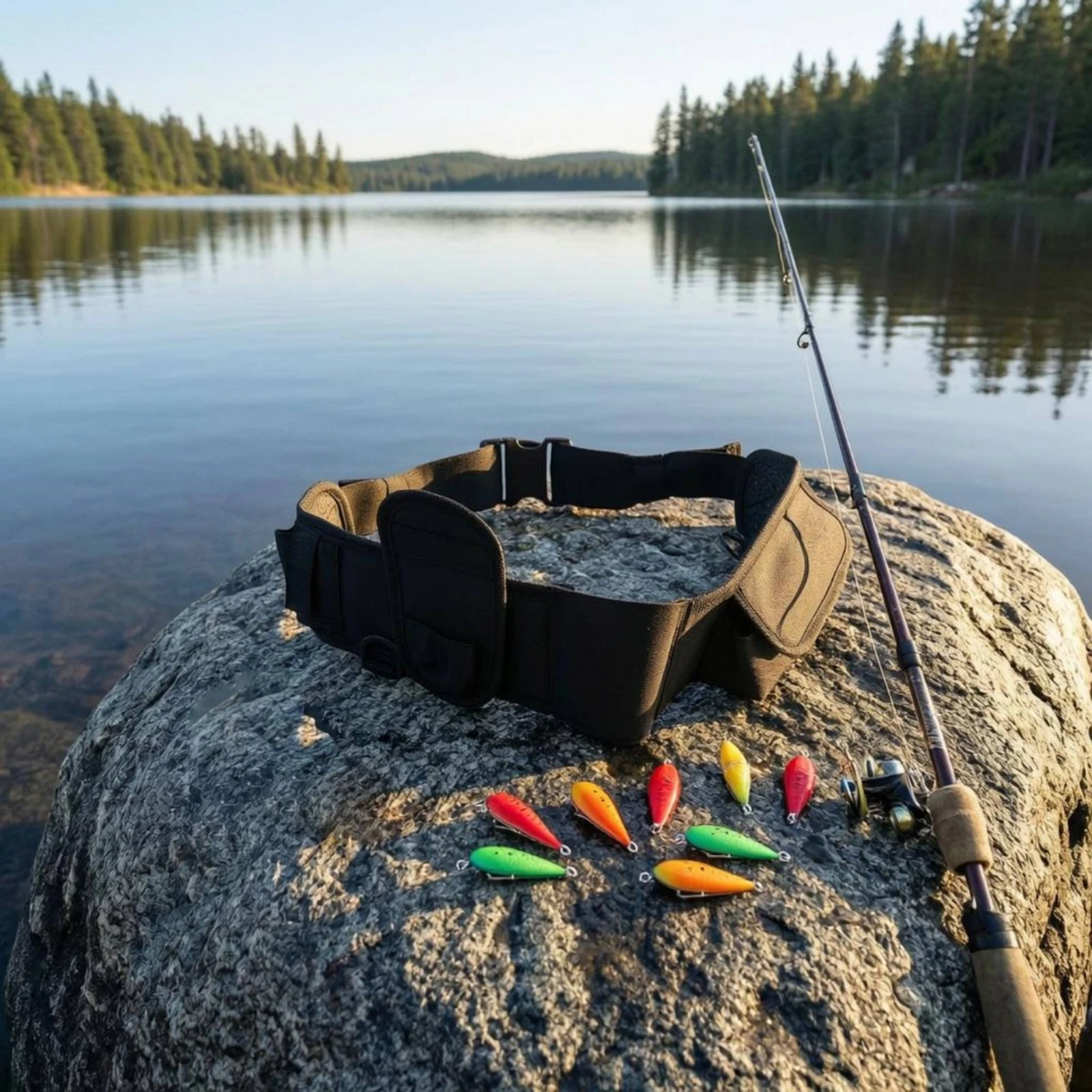 حقيبة خصر للصيد بإغلاق بمشبك، - مراجعة Fishing Belt وسعره