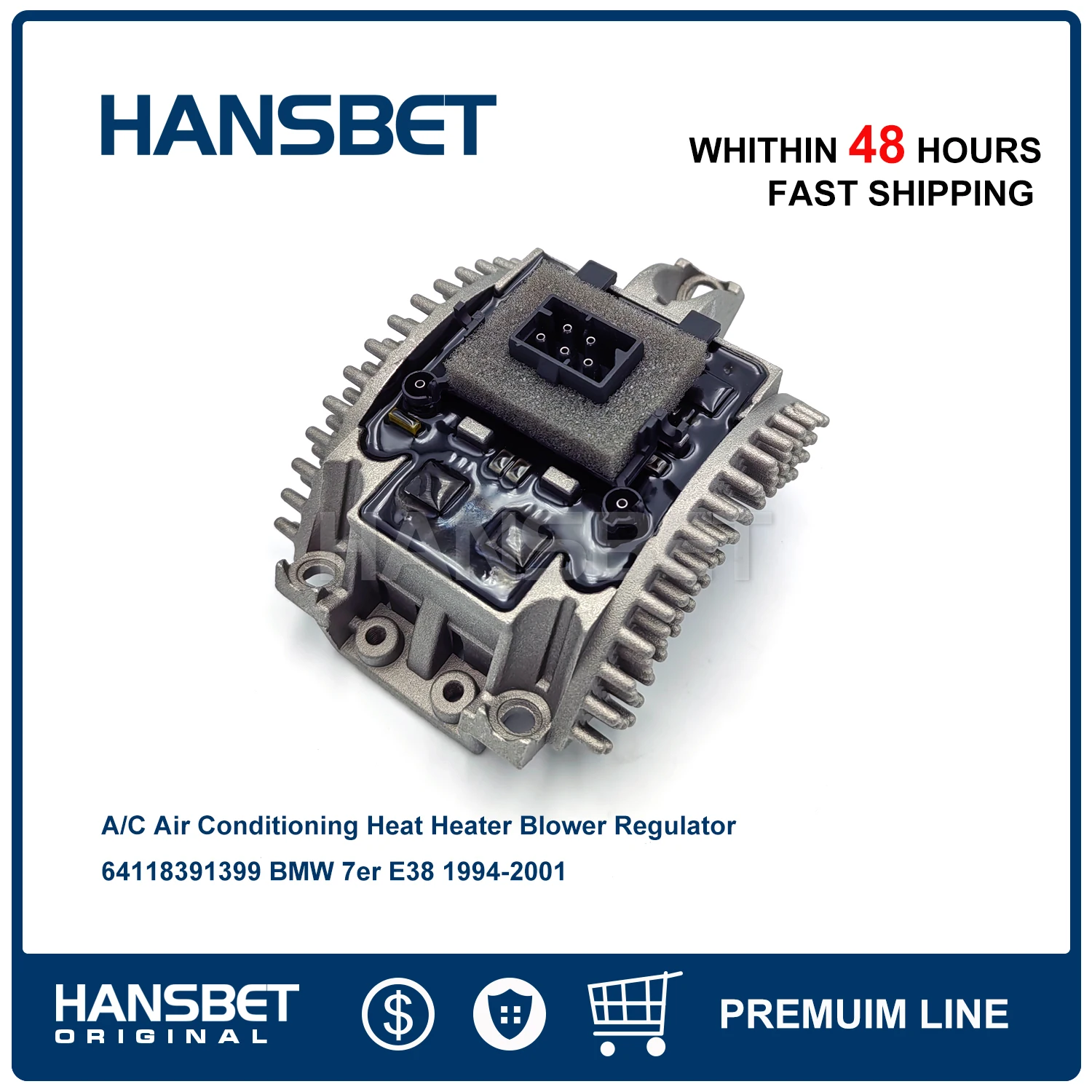 منظم منفاخ سخان الحرارة لتكييف الهواء 64118391399 لسيارات BMW 7er E38 1994-2001 HANSBET