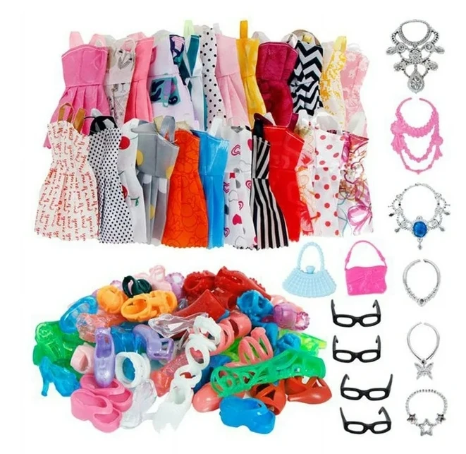 

Набор из 32 предметов, аксессуары для кукол, одежда Le 30 см, детская игрушечная обувь, Корона для девочек 2 лет