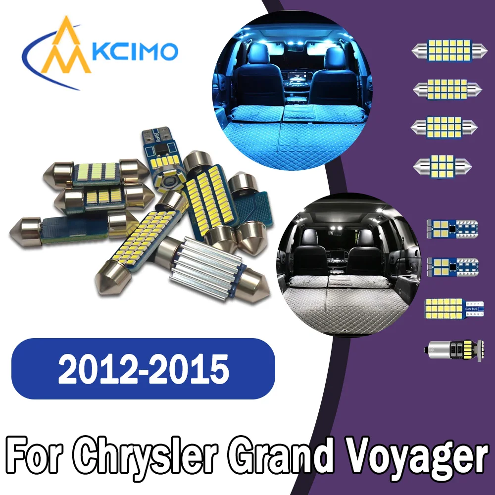 

CANBUS Error-Free LED Interior Light Kit For Chrysler Chrysler Grand Voyager 2012-2015 Ice Blue White Bright Light Car Bulbs Kit