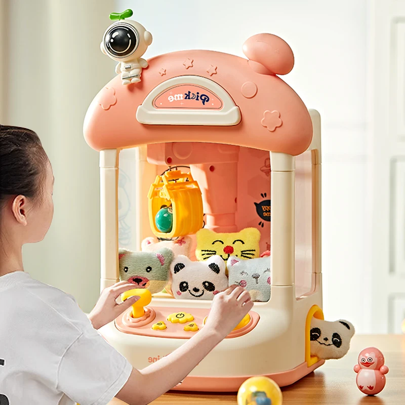 Claw machine coin-operated game mini claw toy machine doll Maquina dulces children\'s interactive toy birthday gift