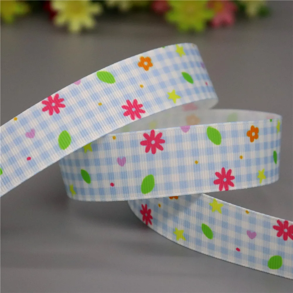 DHK 50 ياردة اليابان الكرتون الدب الفاكهة الكلب الفاكهة المطبوعة Grosgrain الشريط اكسسوارات الديكور طوق DIY بها بنفسك الخياطة الحرفية S2563