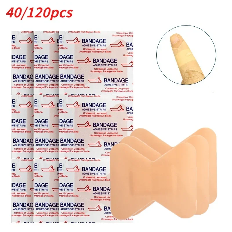 

40/120pcs Band-Aids Waterproof Breathable Cushion Adhesive Plaster Wound Hemostasis Sticker Band First Aid Bandage