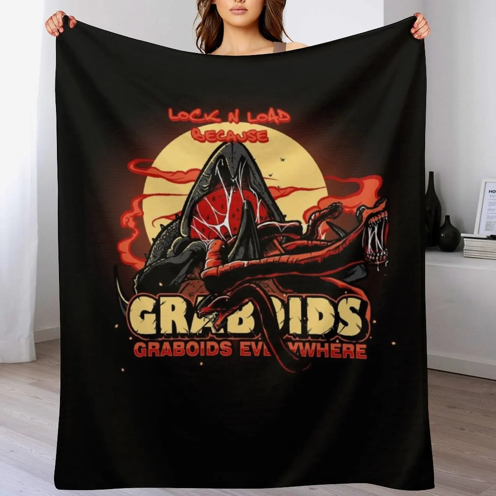 

Graboids Everywhere Throw Blanket Luxury Designer Nap Polar bed plaid Blankets