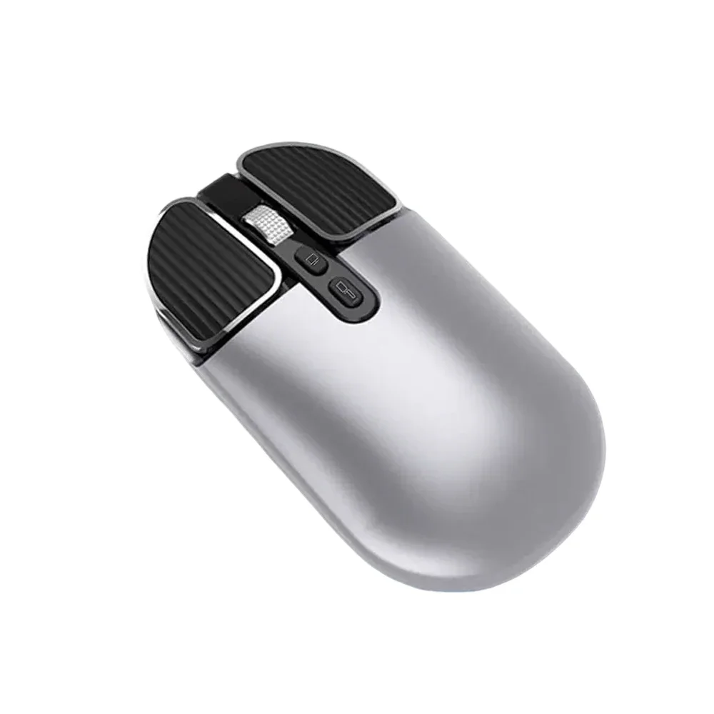 Dual Mode Bluetooth 5.1 2.4G Silent Rechargeable Mouse 1600DPI Scroll Aluminum Ergonomic Office Mouse for PC Macbook Laptop Ipad