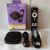 Factory Mortal T1 Android 13.0 OS Smart TV Box Allwinner H313 2GB 16GB Google Assistant Voice Remote Set Top Box PK X96Q MXQ PRO