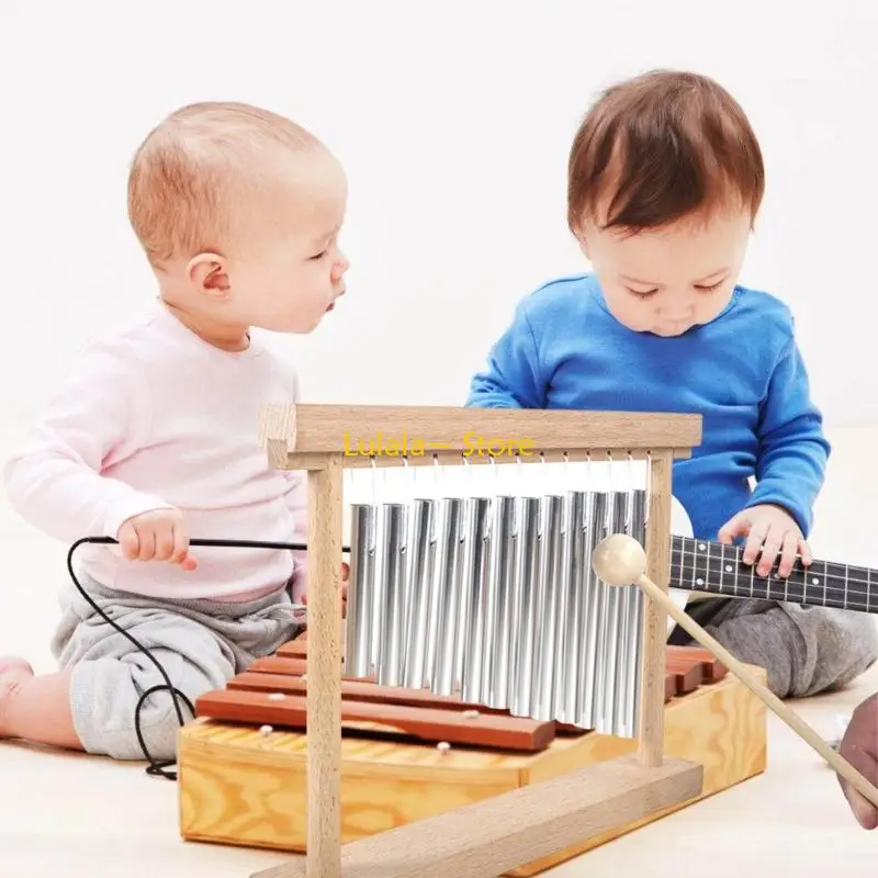 Y4QA Early Learning Sensory Wind Toy With Natural and 12 Tonal Tube Auditory Visual Stimulation Infant Toddler