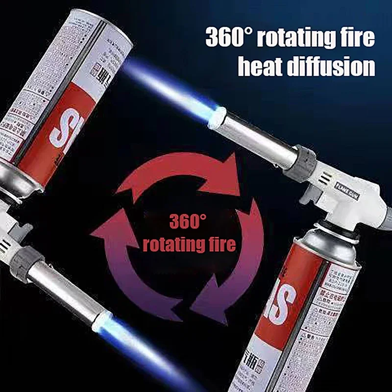 Gas Torch Flame Blowtorch Cooking Soldering Butane AutoIgnition Gas-Burner Lighter Heating Welding Gas Burner Flame