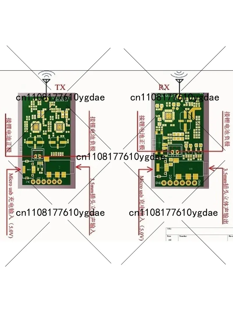 

UHF Stereo Wireless Audio Transceiver Module - Audio Transmitter & Receiver for Wireless Speakers DIY Electronics