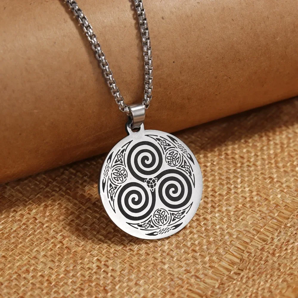 Trend Stainless Steel Nordic Viking Rune Pendant Charm Men's Necklace Fashion Christmas Valentine's Day Gift Protector Jewelry image 3