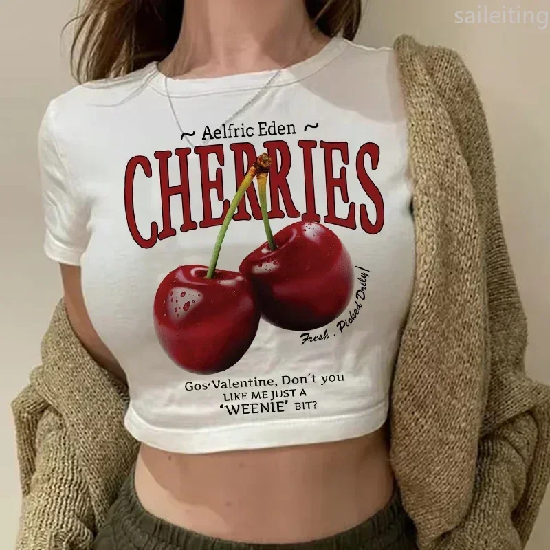 أعلى كورتو دي سيريزا y فستان دي لوس 90 camisetas غير رسمية camiseta gotica camiseta recortada de los anos 90 camisetas de