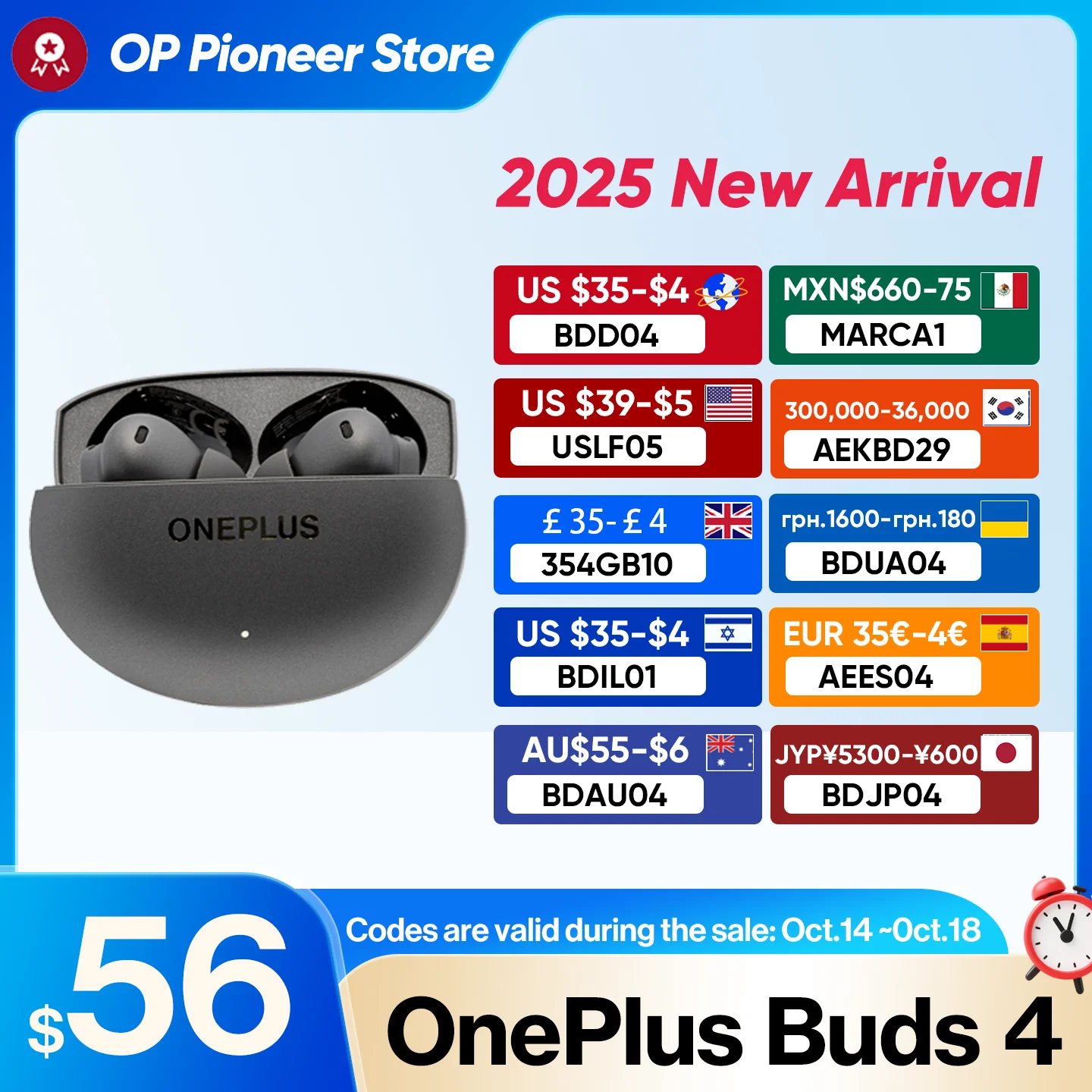 

2025 New Arrival Oneplus Buds 4 Wireless Earphones Long Range IP55 Waterproof AI Call Noise Reduction Portable Earbuds 5.4