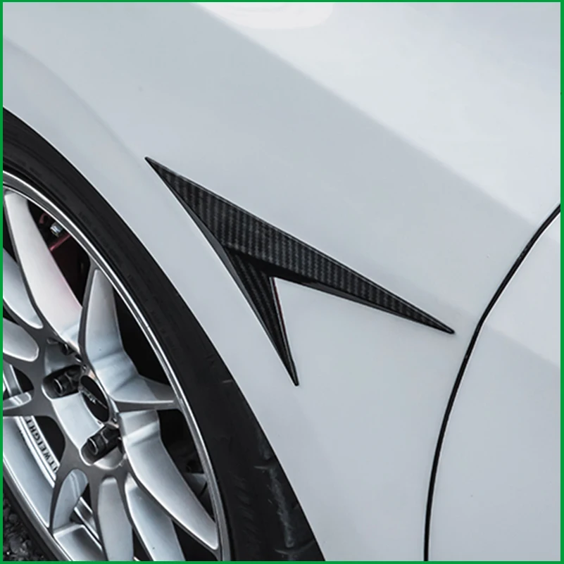 

FOR Honda Civic 10th 2016 2017 2018 ABS Carbon Fiber Color Car Front Side Vent Fender Exterior Decoration Cover Sticker Trim