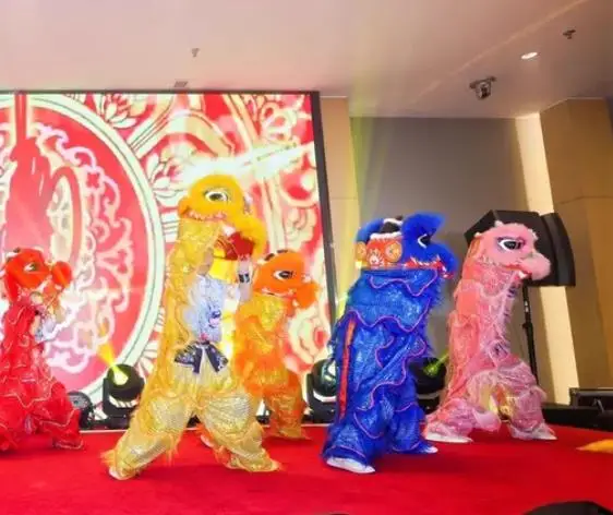 Blink Eyes Royal 12 inch Lion Dance Costume Drum Gong Cymbal pants 2-5 Age Kid Child WZPLZJ Party Performance Park Game Outdoor