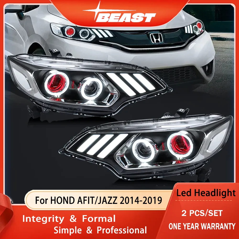 

Plug and Play Honda Fit HONDAFIT/JAZZ 2014-2019 Modified Headlight Assembly Devil Eye