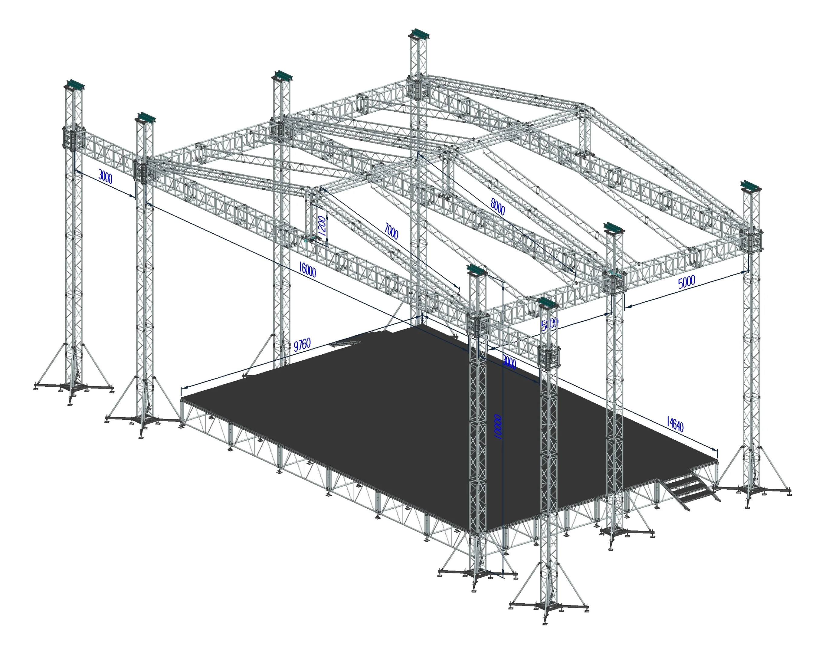

Ground Support Truss Aluminum Truss Outdoor And Indoor DJ Light Truss