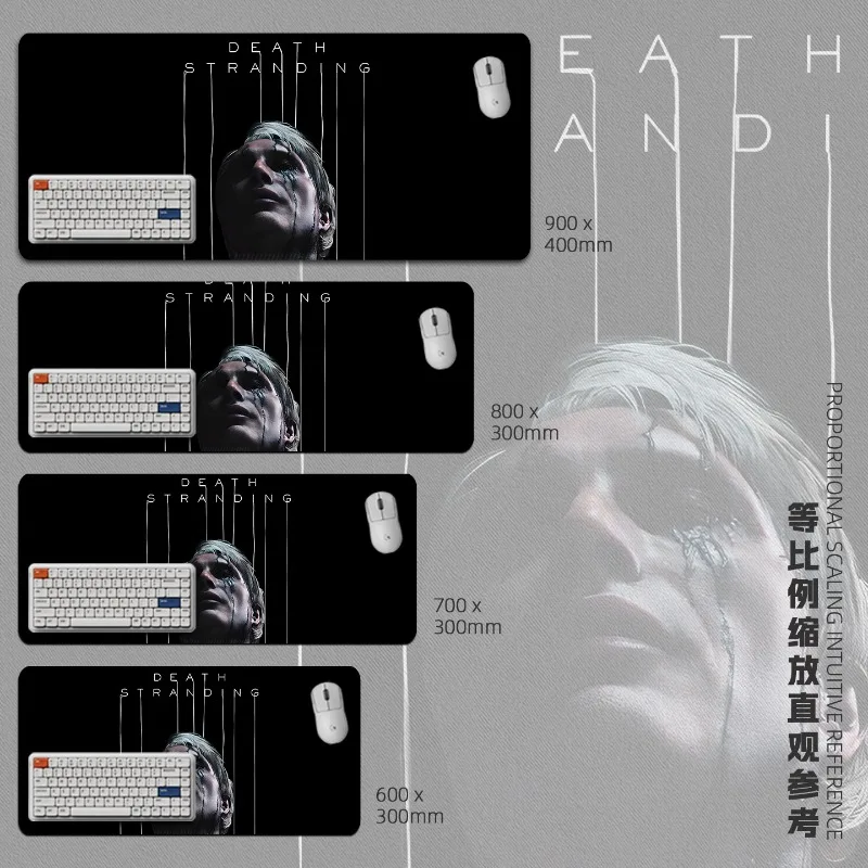 Death Stranding Mousepad Anti Slip INS Tide Large Cartoon Anime Gaming Mouse Pad Keyboard Mouse Mats Desk Mat Desk Accessories