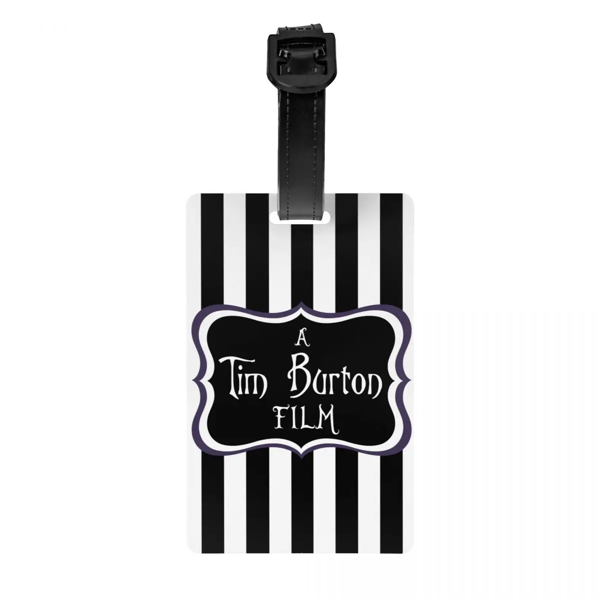 

Custom A Tim Burton Film Luggage Tag With Name Card Horror Fantasy Movie Privacy Cover ID Label for Travel Bag Suitcase