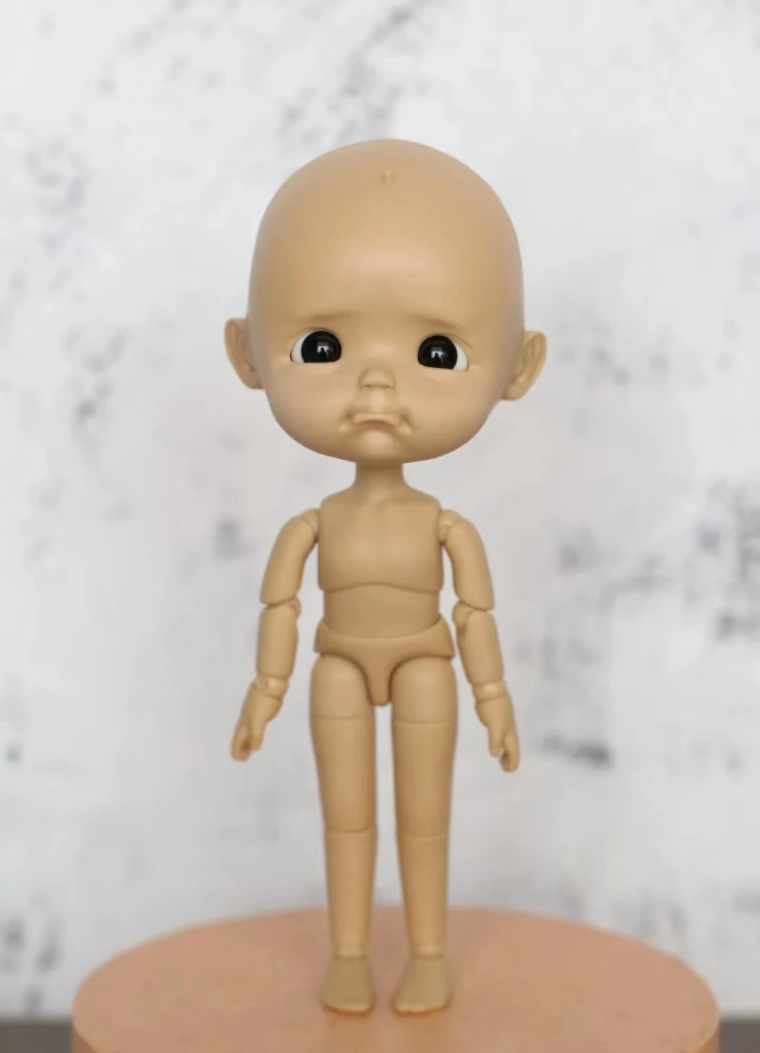2024 New STODOLL Original  12 Points  Muscle Resin Doll Head No Makeup Single Head Sleeping Egg Single Doll Head 14cm Naked Baby