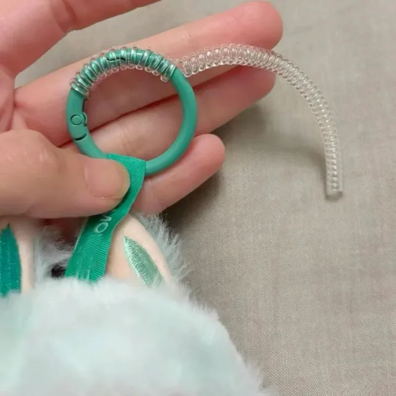 Anti-loss Buckle Protective Ring for Labubu Reusable Clear Silicone Rope Doll Keychain Protection Rings Winding Fixed Accessory