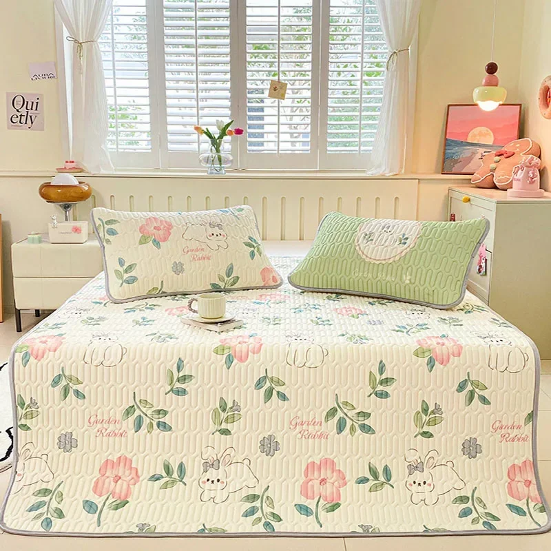 2025 New Cute Pattern Printed Sleeping Mat Three Piece Set Soft Rebound Foldable Mattress Single Bed Cushion for Hot Sleepers