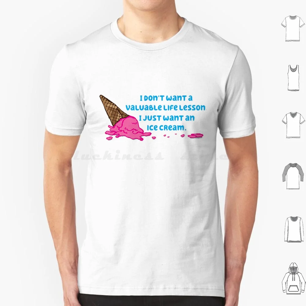 Sólo quiero una camiseta de helado tamaño grande 100% algodón y Bingo papá dibujos animados Bandit Heeler niños Australia perro Chilli Heeler azul