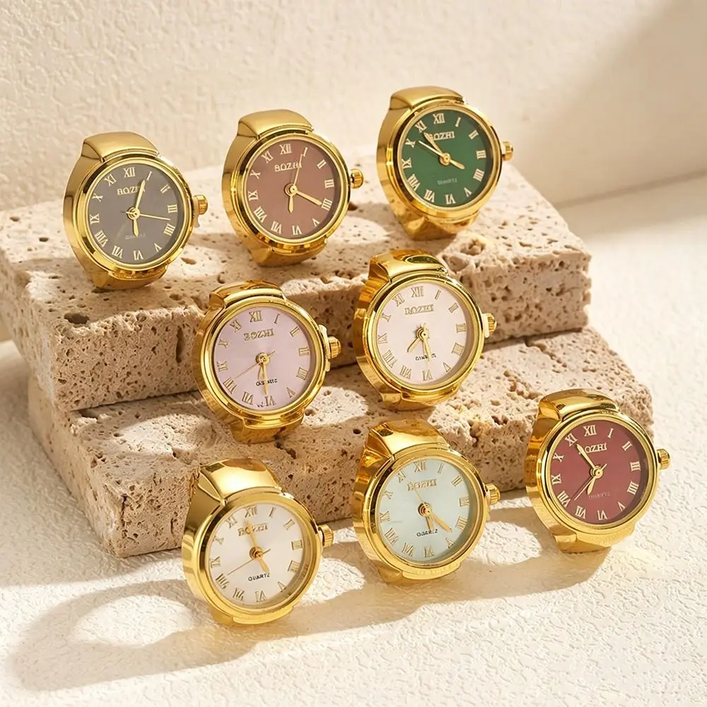 Portable Alloy Digital Ring Watch Ring Shape Mini Size Student Watch Casual Digital Display Ring Jewelry Party Wear