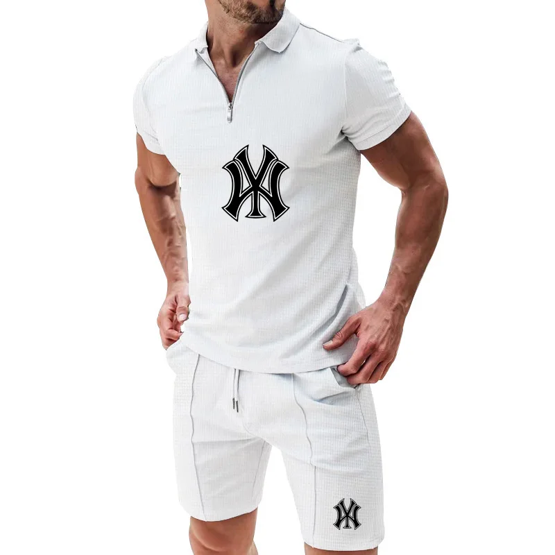 

Men's summer collection, featuring printed logos, T-shirts and short pants sets. Suitable for those who love sports.