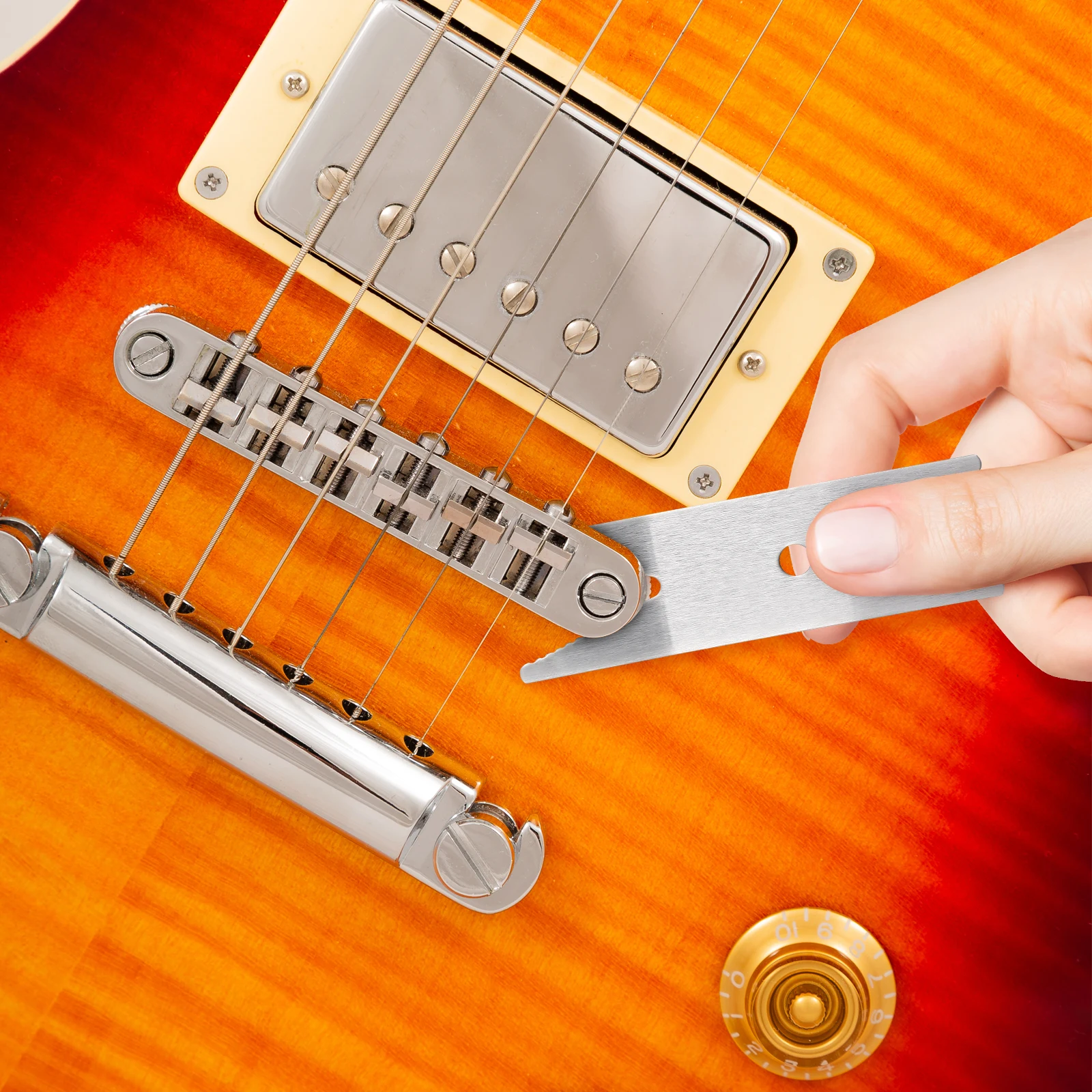 

Multi-Spanner Wrench Guitar Bass Metal Tool Knob Jack Tuner For Tightening Pots Switches Tuners Silver Guitar Spanner Wrench For