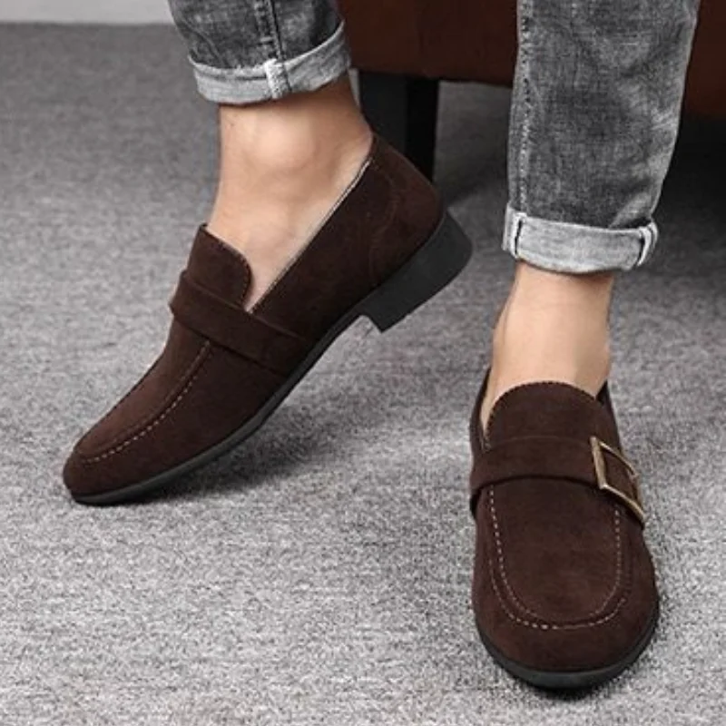 Casual Business Dress Shoes Man Pointed Toe Social Shoe for Men Suede Office Footwear High Quality Fashion 2024 Style New Party