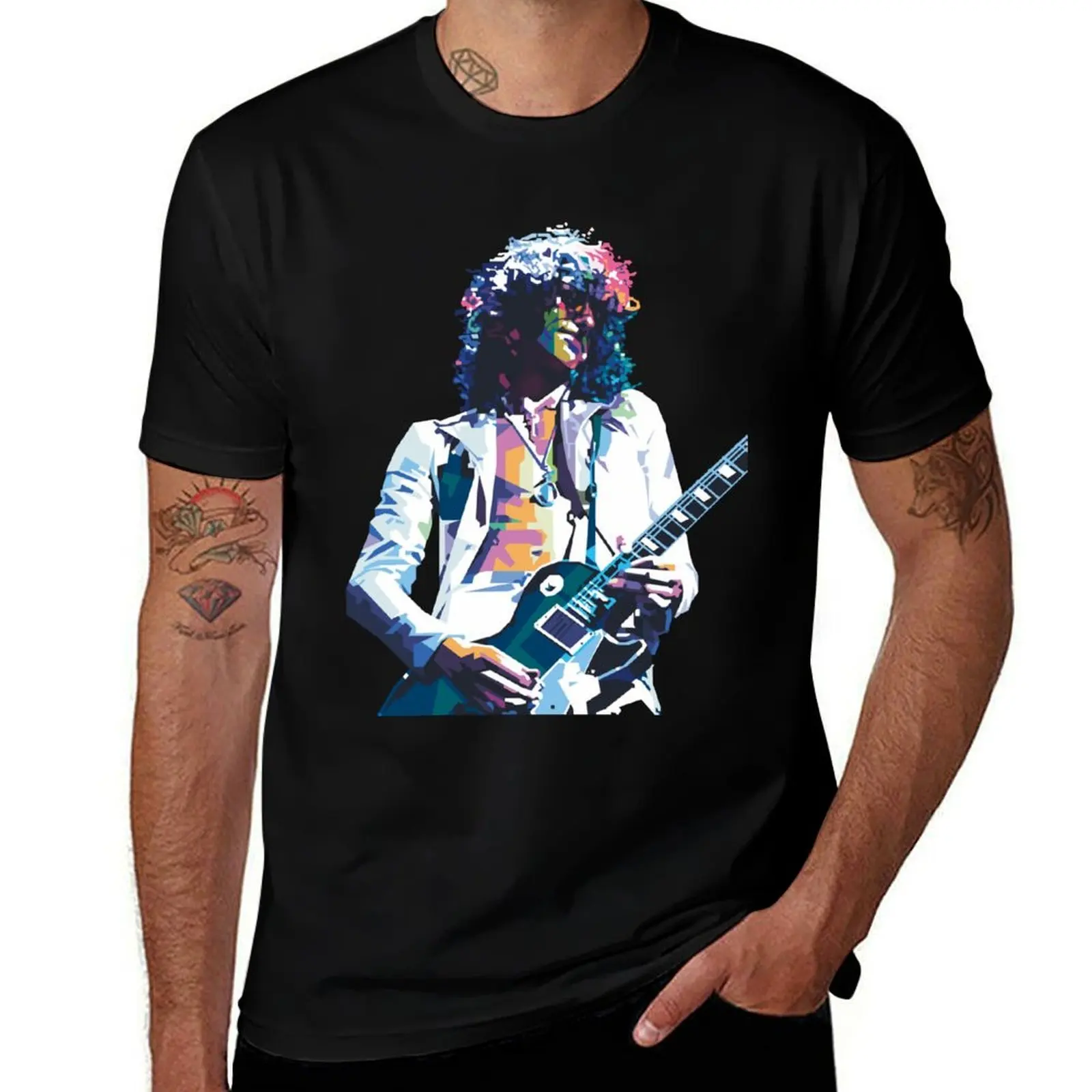 

jimmy page T-Shirt Casual Fashion Short Sleeve Cotton T-Shirt