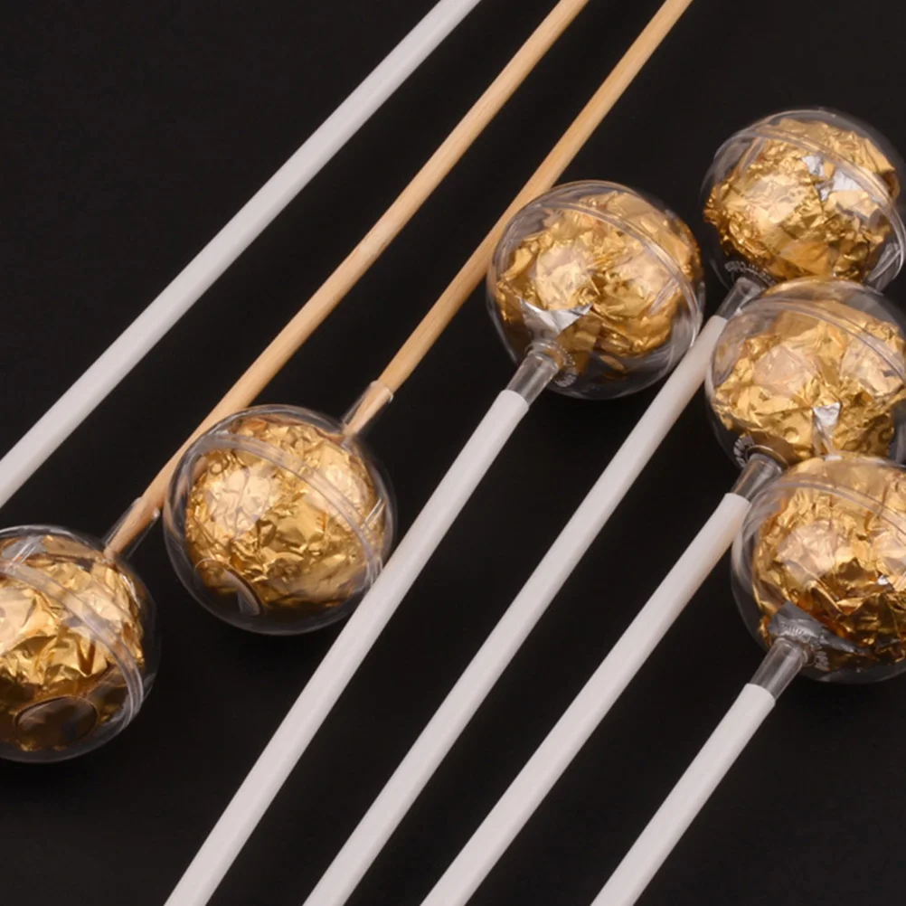 

1 Set Chocolate Crystal Ball Holder Candy Bouquet Base Truffle Support Wood Sticks Flower Packaging Rack Elegant Chocolate Cup