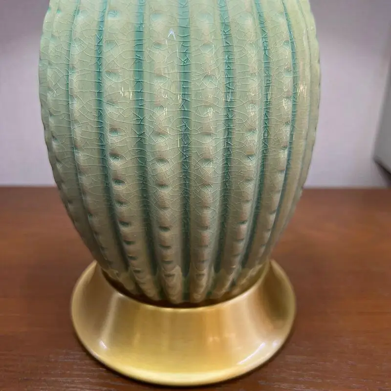 Light Luxury American Ceramic Table Lamp Fabric Lampshade Bedroom Bedside Table Lighting Decoration Home Living Room Desk Lamp