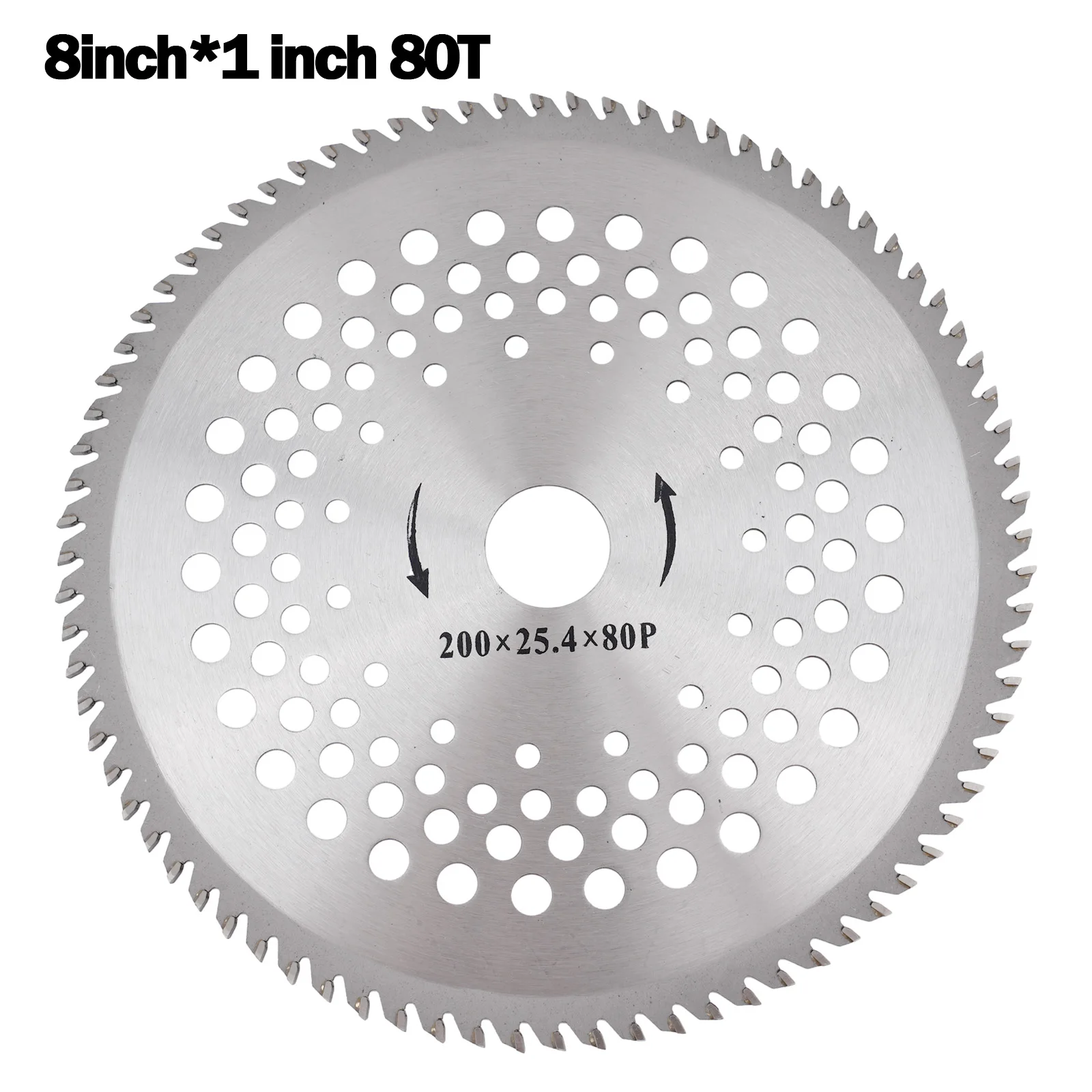 8 Inch 80T Brush Cutter Blade Tree Trimmer Saw Blade Carbide Lawn Mower Cutter Replacement Circular Saw Blade For Cutting Grass