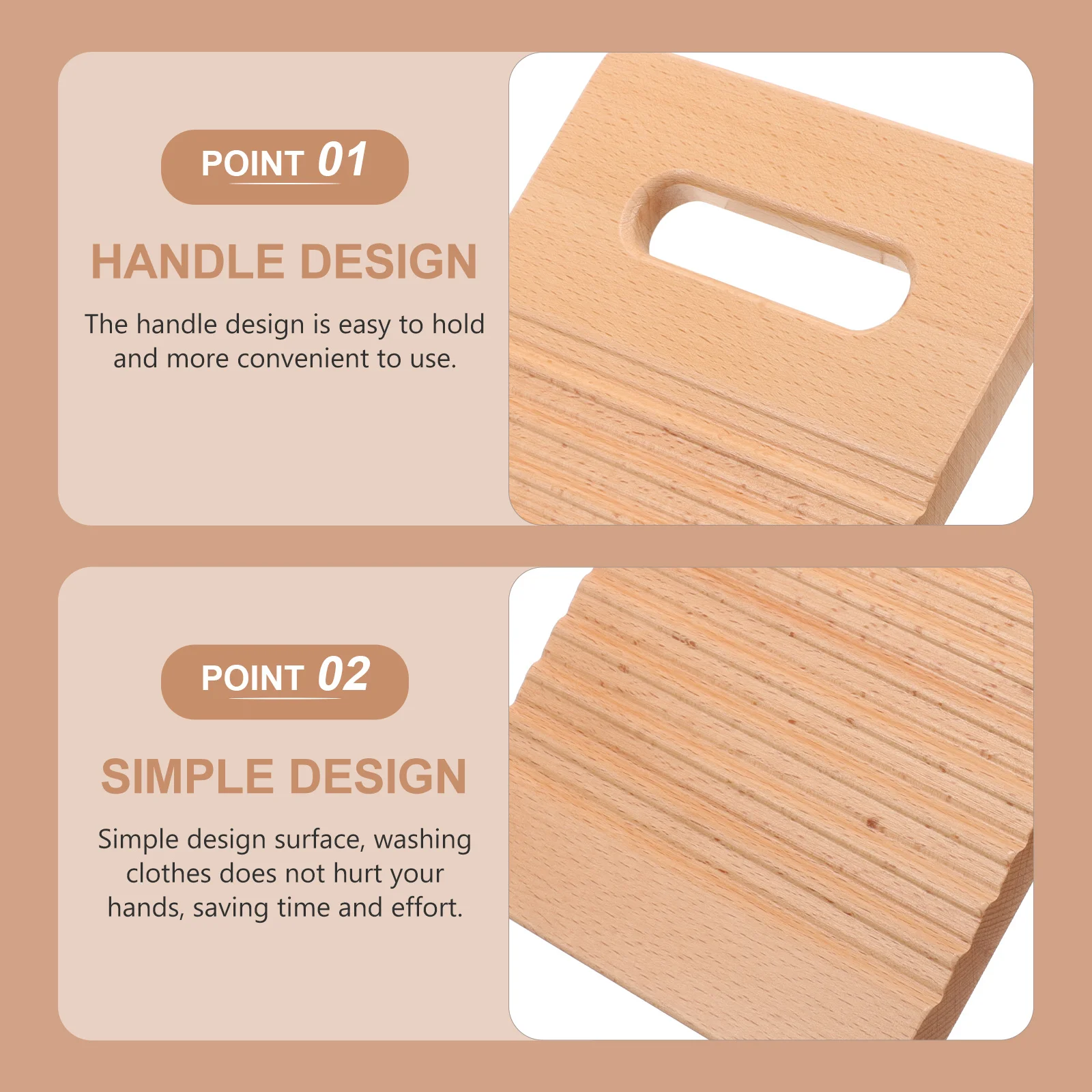 Petite planche à linge en bois, Durable, épaisse, Portable, lavage des mains, planche à vêtements, outil de nettoyage ménager de voyage