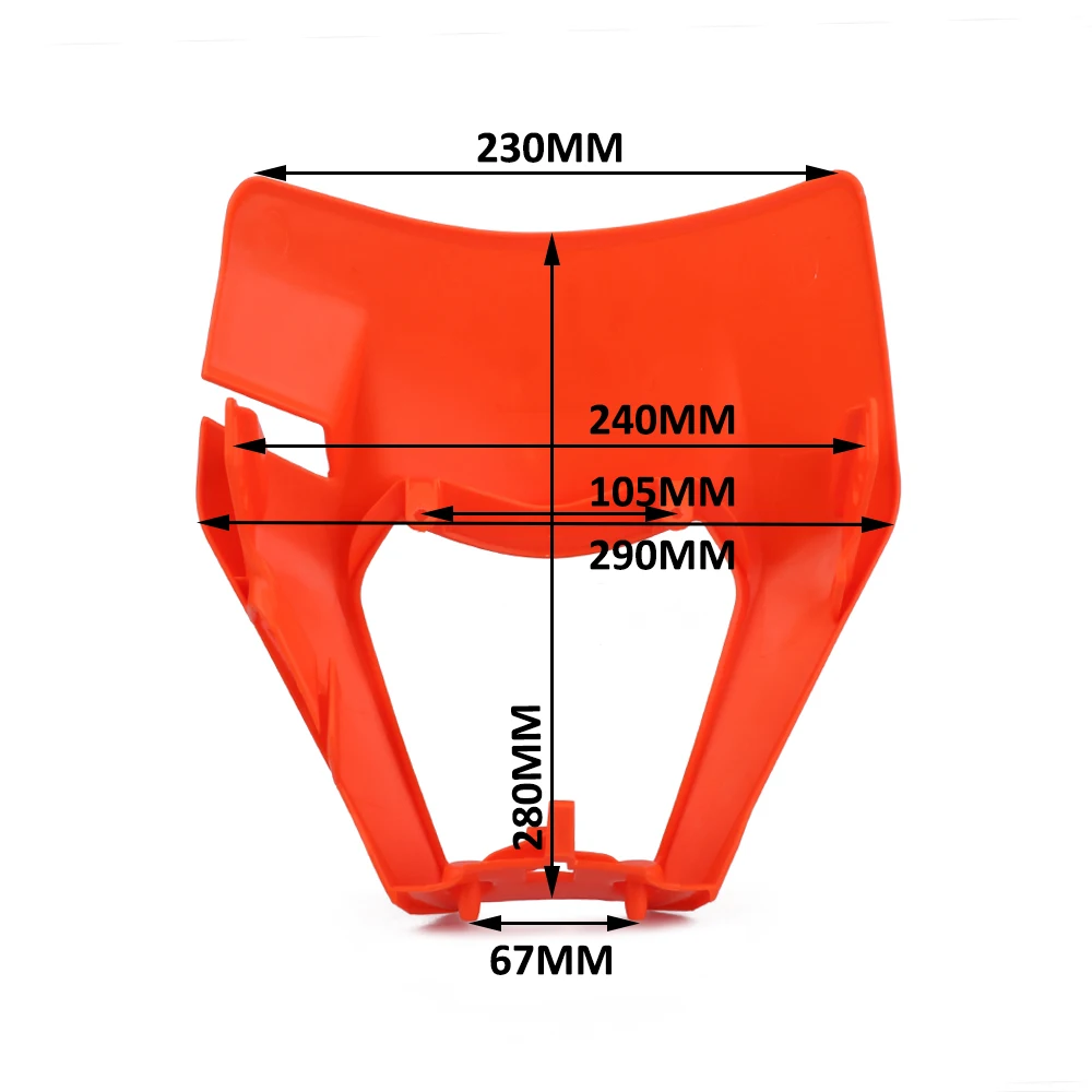 Motorcycle Headlight Headlamp Cover Mask Guard For KTM EXCF/ SX/ SXF/ XC /XCF/ XCW/125 250 300 350 450 530 2017 Dirt Bike PP image 2