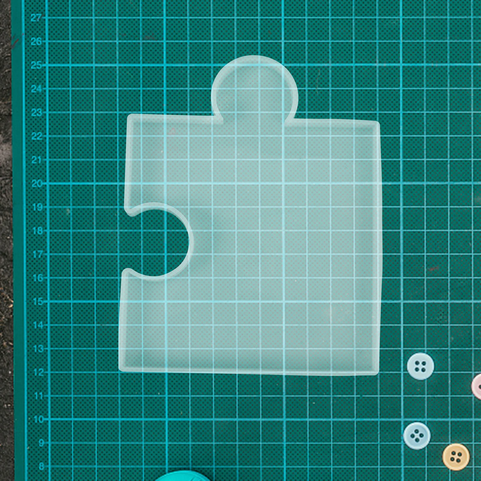 

4pcs Puzzle Coaster Mold 5.5X4.32Inch Silicone Resin Craft Kit Non-Stick Flexible Diy Home Decor Epoxy Molds For Table