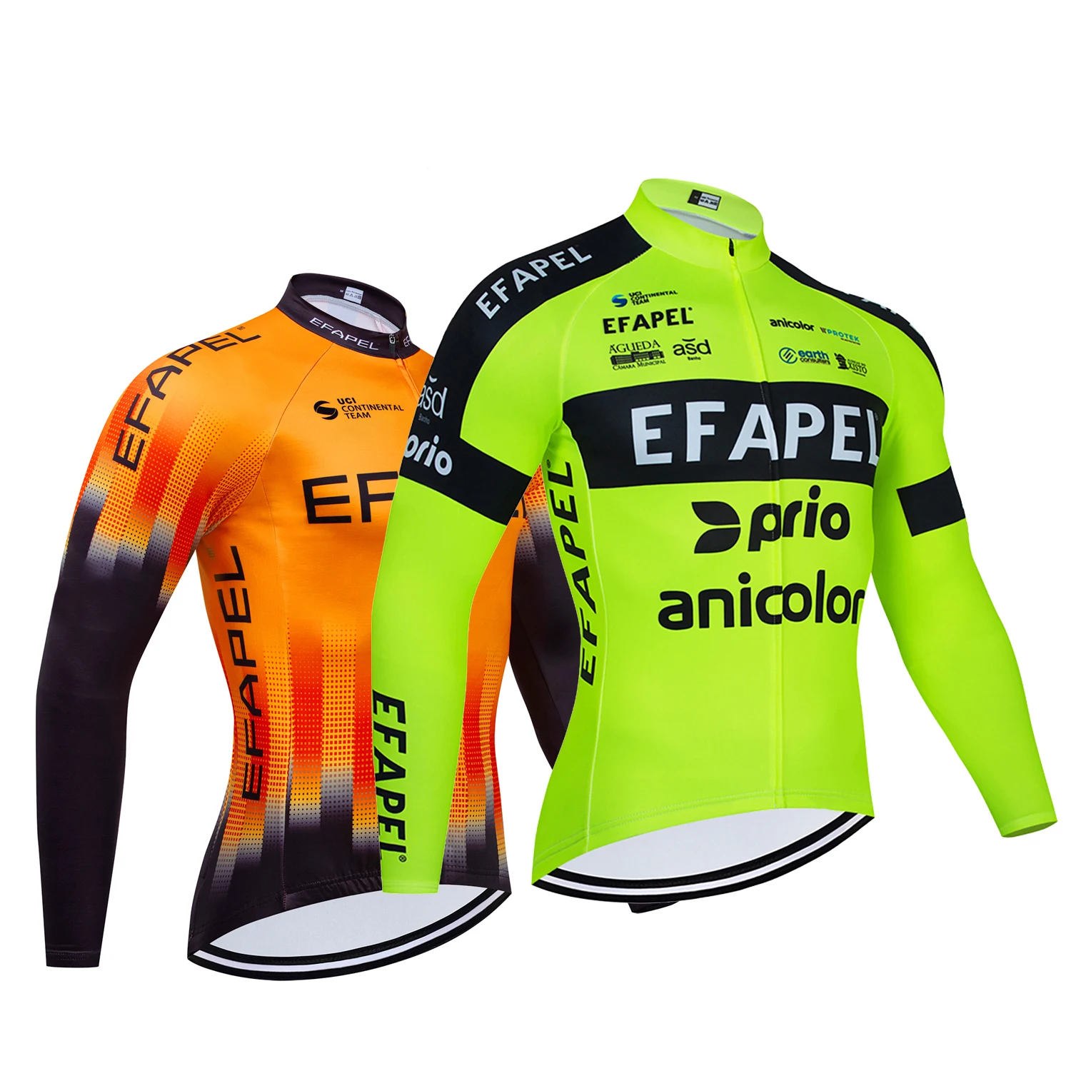 Winter 2024 UAE Cycling Jackets Men Women Fashion Yellow EFAPEL Team Ropa Ciclismo Thermal Fleece Bike Maillot Clothing