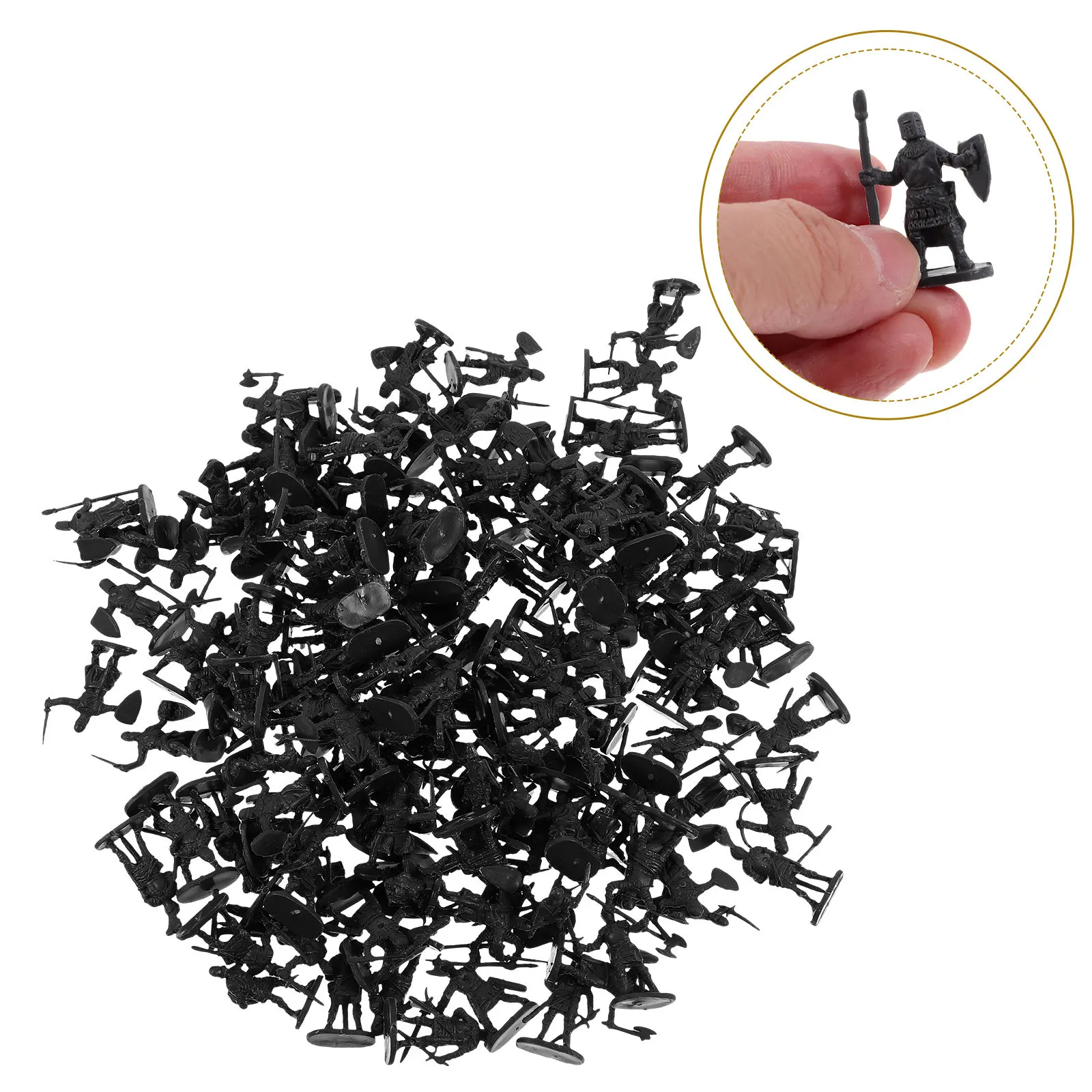 

200Pcs Soldier Miniatures Middle Ages Mini People Figures Micro Landscaping Sand Table Decors Realistic Tiny Soldiers