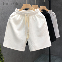 Gmiixder Minimalist Dark Patterned Shorts Men's Clothing Popular Summer Half Sweatpants 2023 New Trend for Men's Casual Shorts