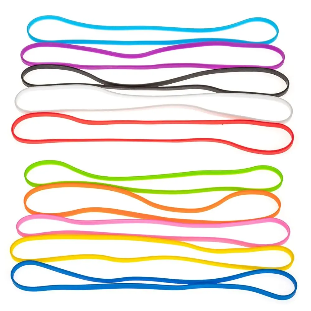 

Резинки для волос Band Joes, 12 дюймов x 0,25 дюйма, диаметр 7,64 дюйма, обхват 24 дюйма, 10 штук в упаковке, разноцветные, большие, силиконовые, цветные резиновые ленты