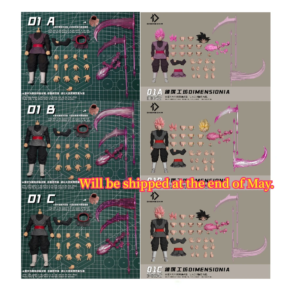 

【In stock soon】Brand New Dimension Workshop Dragon Ball Super Saiyan Black Goku Zamasu God-Slaying Scythe 3.0 Action Figure Toy