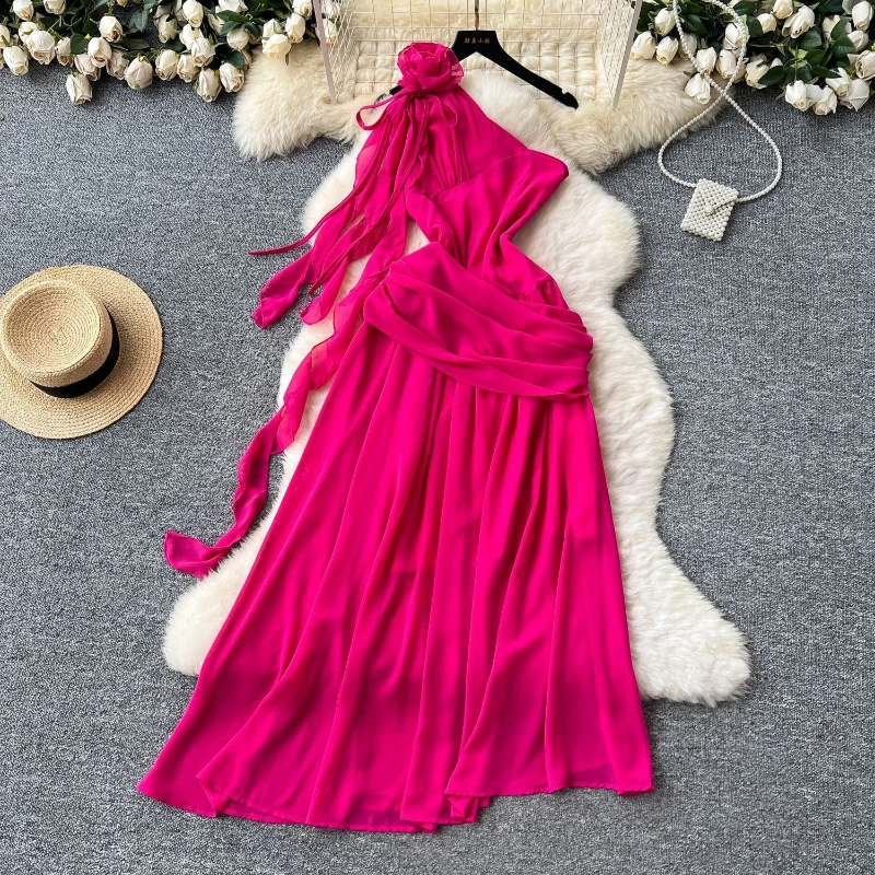 

Long Dress Women Dresses Oblique Shoulder Vestidos Irregular Sleeveless Elegant Splice Y2k Streetwear Floral Party Night Beach